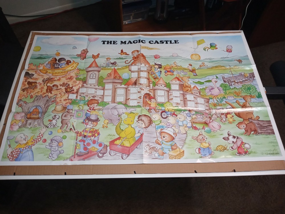 Magic Castle Readers Book Poster Vtg 80s 2 Small Stains SEE PICTURES COMESFOLDED