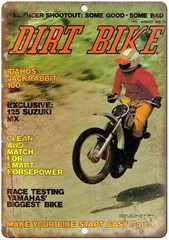 Dirt Bike Sign Aluminum Sign 8×12 Inches Vintage 1943 Magazine Cover