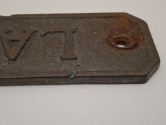 Vintage Brass Ladies Door Restroom Sign( See Pictures)