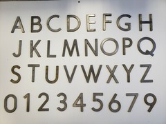 Metal Letters and Numbers 2 1/4 inch long Straight Font price per letter*