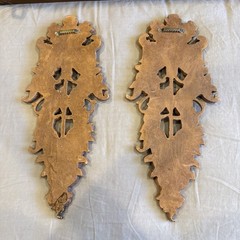 Vintage Set Wall Art With Acorns & Leaves Made Of Resin Resin. SEE PHOTOS! GG