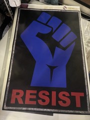 Resist Raised Fist Poster 24×36 Protest Activism Political Art Pyramid Free Ship