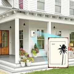Metal Palm Tree Sign 8X12 Inches Wall Art