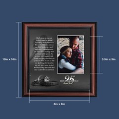 25th Wedding Anniversary Gifts for Couples, Silver 25th Anniversary Card