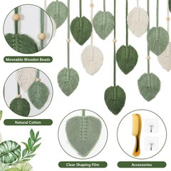 Macrame Wall Hanging Large Macrame Leaves Tapestry Wall Hanging Decoration Bo…
