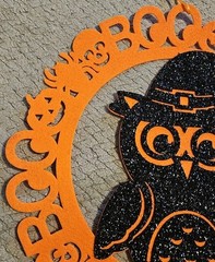 Owl Wall Decoration Round Orange 15 Inches