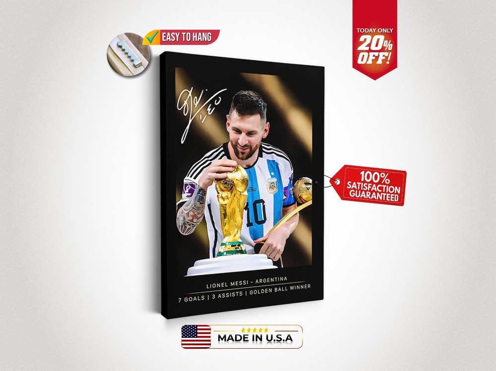 LIONEL MESSI 10 Inspirational Wall Art Signature Poster Ready to Hang Gift