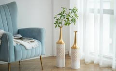 White Floor Vases Tall Decorat – 23.4/26in Set of 2