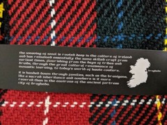 John Branigan Throw Wool & Alpaca Handmade Ireland 50 x 66 O’Shea Tartan Red