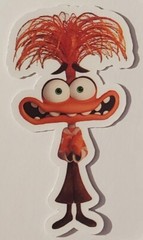 Inside Out Sticker-Anxiety water resistant die cut color sticker, white outline