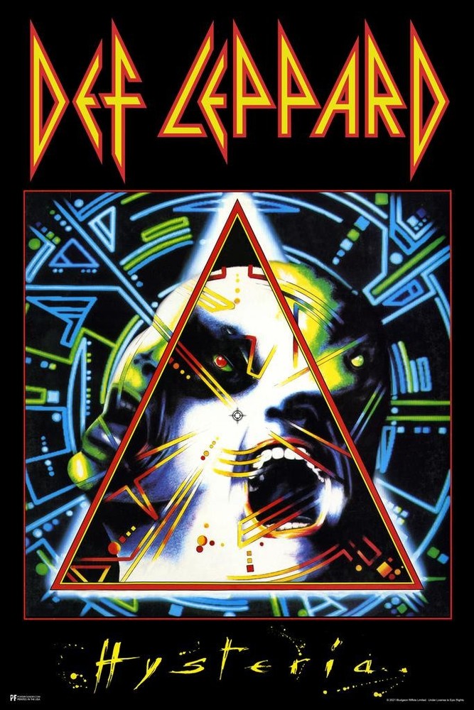 Def Leppard Hysteria Album Cover Heavy Metal Music Band Rock Roll Poster 24×36