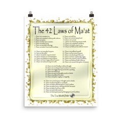 The True World Order “42 Laws of Ma’at” Set in Molten Gold Tray Poster