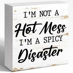 White Weathered Wooden Sign Casual Life Quote Living Room Shelf Decor Gift