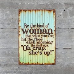 2D Retro Metal Wall Art Sign – Iron Decor – 8X12 Inch