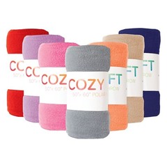 Cozy Soft Polar Fleece Throw Blankets, 6, 12, & 24 Packs, Color Options, 50×60