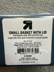 3x Up & Up Small Basket With Lid 6 Count Pastel Plastic Storage Bins Multicolor