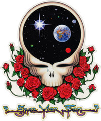 Sticker – Grateful Dead Space Your Face Roses 5.5″ x 4.63″ Transparent Die Cut