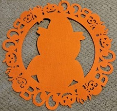 Owl Wall Decoration Round Orange 15 Inches