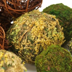 Fake Moss & Rattan Balls Filler – 18-Piece Set for Centerpieces & DIY Projects