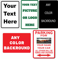 Personalized Custom Metal Aluminum Sign for Outdoor, Indoor, Home Office, Yard