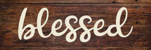 Blessed Rustic Looking Wood Sign Wall Décor Gift B3-06180028090