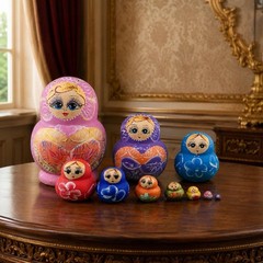 Russian Nesting Dolls Matryoshka Hand Painted Sergiev Posad 10 Piece Set