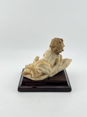 Baby Cherub Figurine Giuseppe Armani Vintage Florence Italy Hand Painted