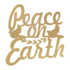 Cut Metal Peace on Earth Plaque 15.5″H