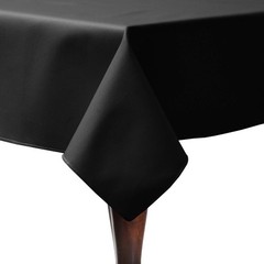 10 Pack- Poly-Cotton Twill 60 x 60-Inch Square Tablecloth, Black