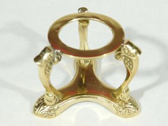 Sphere Display Stand Large Size Scroll Design Polished Brass Color