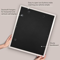 Americanflat 20×24 Poster Frame – White Engineered Wood with Polished Plexiglass
