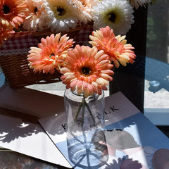 1Pc/3Pc/6Pc Artificial Silk Gerbera Flowers Wedding Home Verandahs Table Decor F