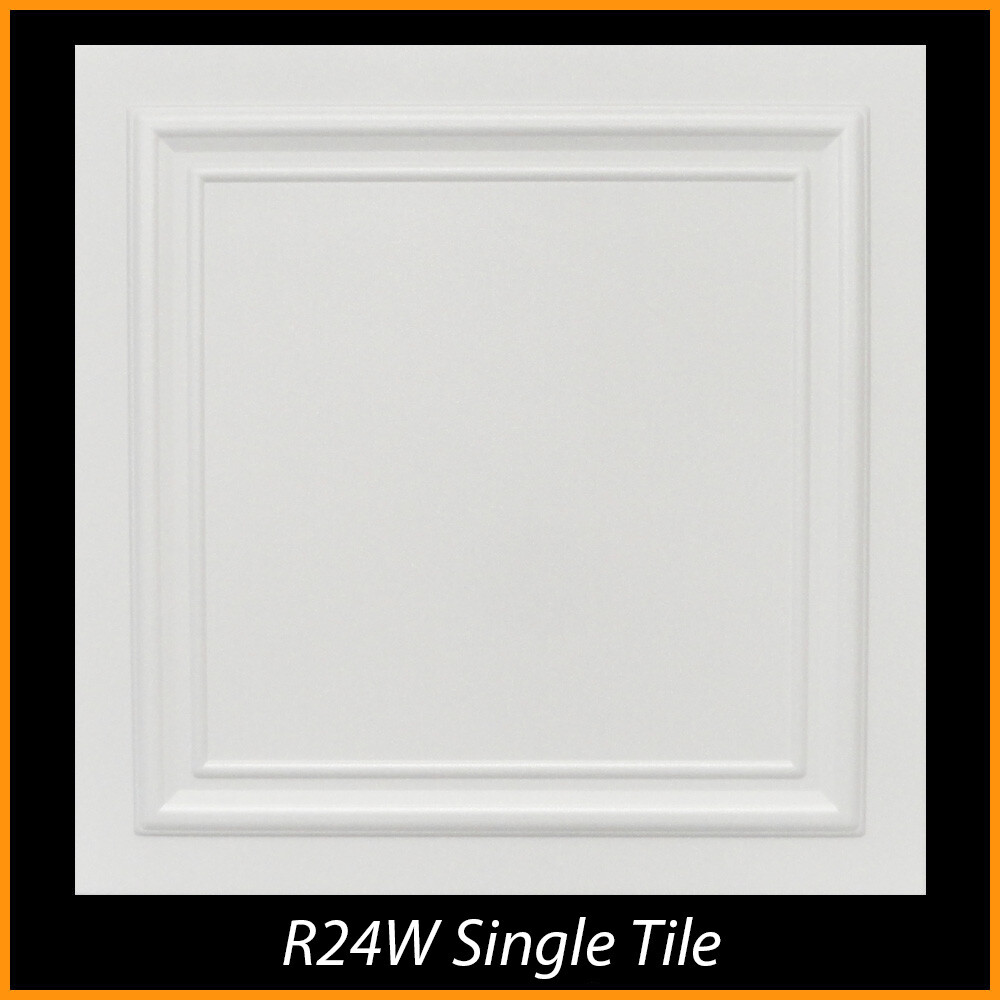 DIY Decor Glue-up Styrofoam Ceiling Tile 20 in x 20 in R24W 56/Lot (147.84 S/F)