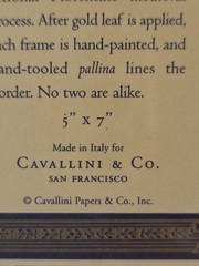 VTG Cavallini & Co «Classico» Picture Frame 5″x7″ Ivory & Gold Florentine ITALY