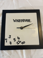 Whatever Clock, Battery powered, Framed