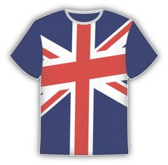 United Kingdom Flag Sticker In The Form Of T Shirt Vinyl Sticker Decal