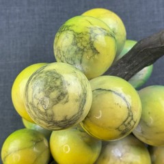 Large Vintage Alabaster Stone Marble Grapes Cluster MCM 10 Pounds