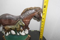 Vintage Upper Deck Cast Iron Horse Colt Heavy Door Stopper