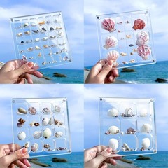 Water-Resistant Acrylic Shadow Box with Magnetic Switch for Beach Treasures