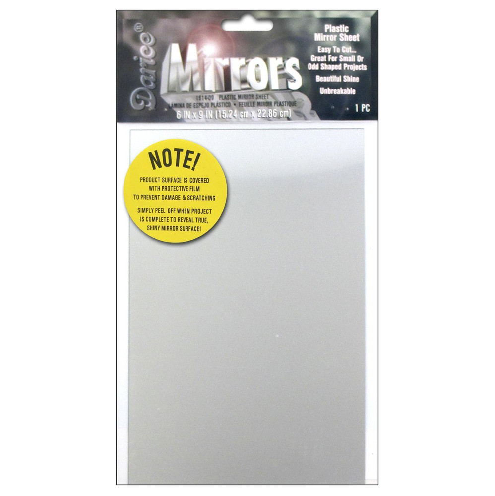 Darice Mirror – Plastic – Rectangle – 6 x 9 inches – 1614-09