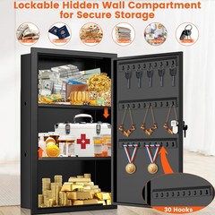22.05″ Tall Wall Safes Between the Studs with Removable Tall, Black