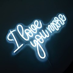 I Love You More Neon Signs Romantic Words LED Light Sweet Couple Signs