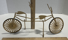 Bicycle Built For 2 Golden Decorative Bike Art Metal Sculpture 12X6″ Home Decor