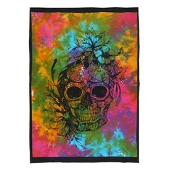 Cotton Floral Skull Tapestry Wall Hanging Poster Indian Home Decor Wall Posters