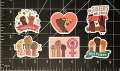 “Empowered Women & Girls” 6 Decal Stickers (Future Is Female; Feminism; Sisters)