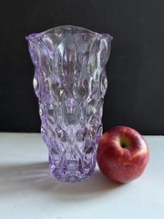 Vase 9″ Amethyst Glass Violet Vase Home Decor Bohemia Crystal Optic