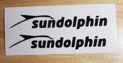 SUNDOLPHIN Decals Stickers Gloss black Kayak Canoe Boat jon pedal 10″ (2) Fast