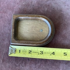Small Vintage Mid Century Arched Wood Picture frames Holds 2 x 3 Glass Lot 2