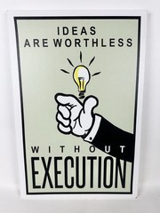 Ideas Are Worthless Without Execution Monopoly Motivation Games Canvass Decor