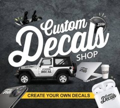 Custom Decals – Custom Vinyl Text Decals – Create Your Own Decals – Custom Decal